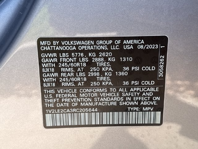 2024 Volkswagen Atlas Cross Sport 2.0T SE