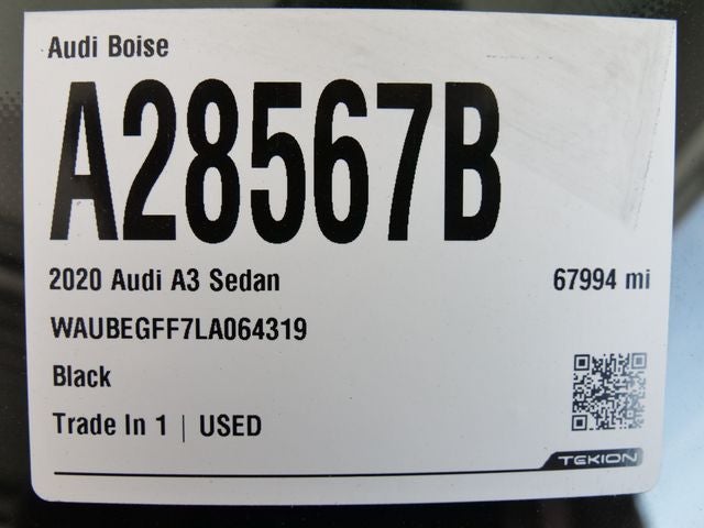 2020 Audi A3 2.0T Premium S line